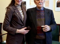 Latvė Inesė Žemaitienė ir KTU veteranų klubo „Emeritus“ narys Gediminas Adlys